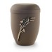 Biodegradable Urn (Brown with Gold Wheat Sheaf Motif)